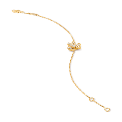 Gold Diamond Clover Bracelet – Luxury Four Leaf Clover Chain Bracelet for Women