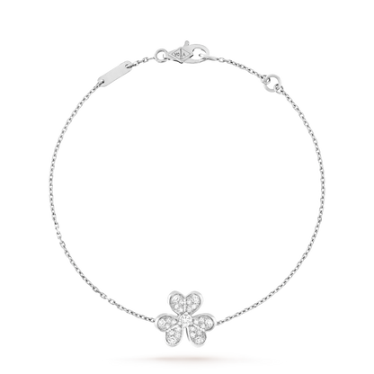 Gold Diamond Clover Bracelet – Luxury Four Leaf Clover Chain Bracelet for Women