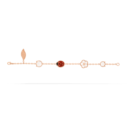 Rose Gold Charm Bracelet – Mother of Pearl & Heart Design Women’s Bracelet